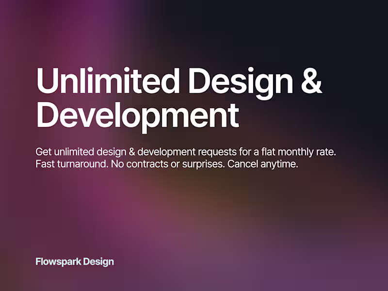 Cover image for Unlimited Design & Development