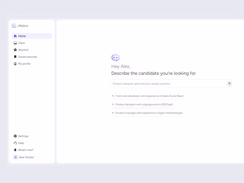 Cover image for Jiffyhive: AI-powered recruiter search