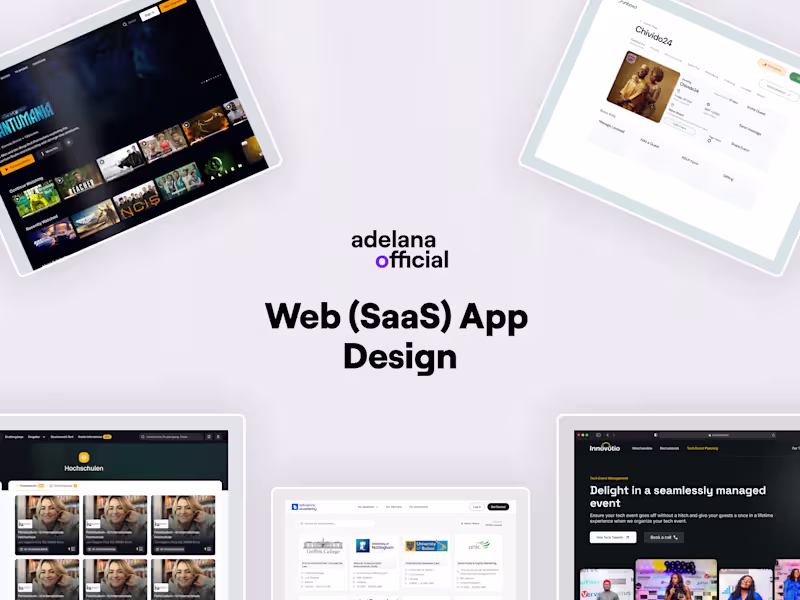 Cover image for Web App Design • (AI, Ecommerce, EdTech, HealthTech & OTT) 