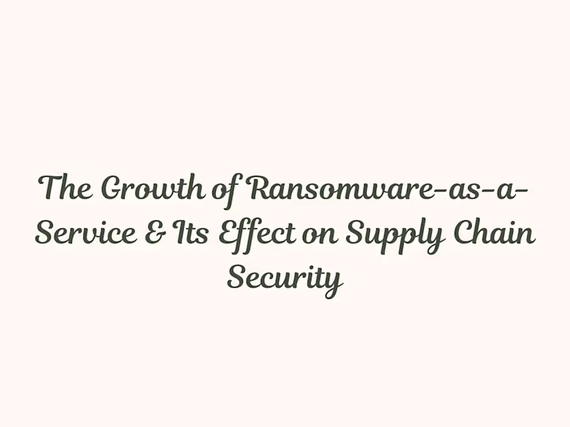 Cover image for Growth of Ransomware-as-a-Service