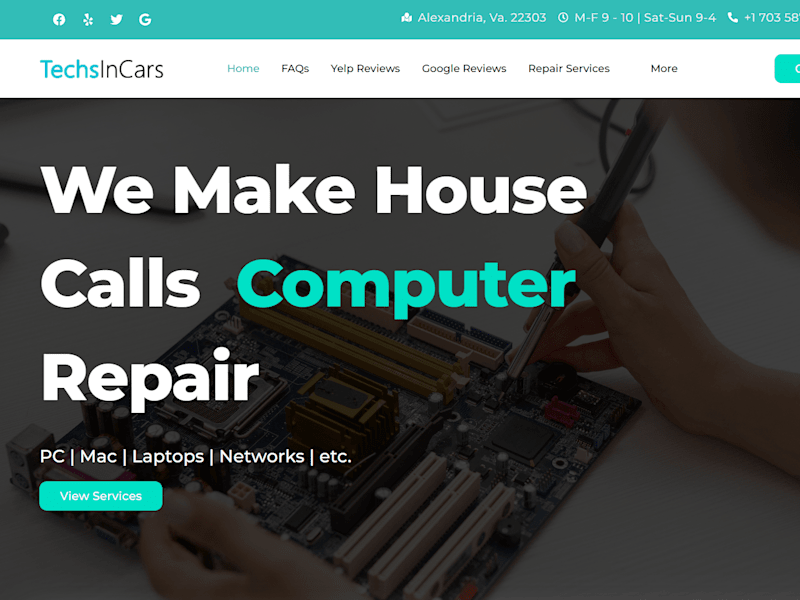 Cover image for Techs In Cars | Computer Repair House Calls | Alexandria, VA 70…