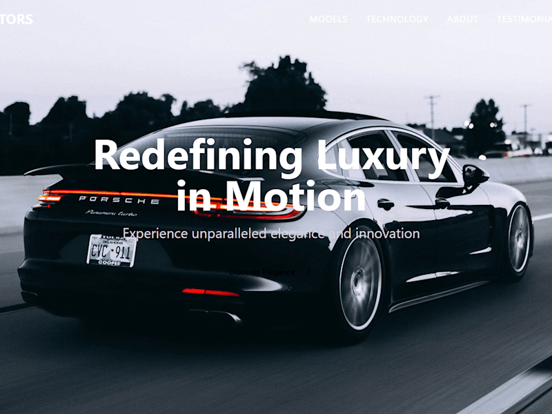 Cover image for Nebula Motors: Car Website Landing Page