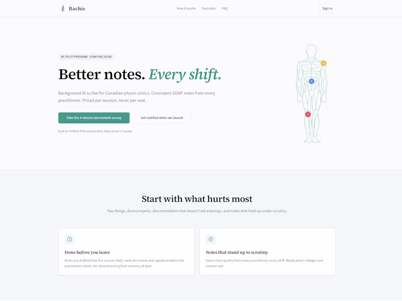 Cover image for AI-Powered Documentation Layer for Canadian Physio Clinics