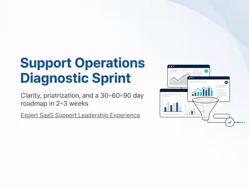 Cover image for Support Operations Diagnostic Sprint