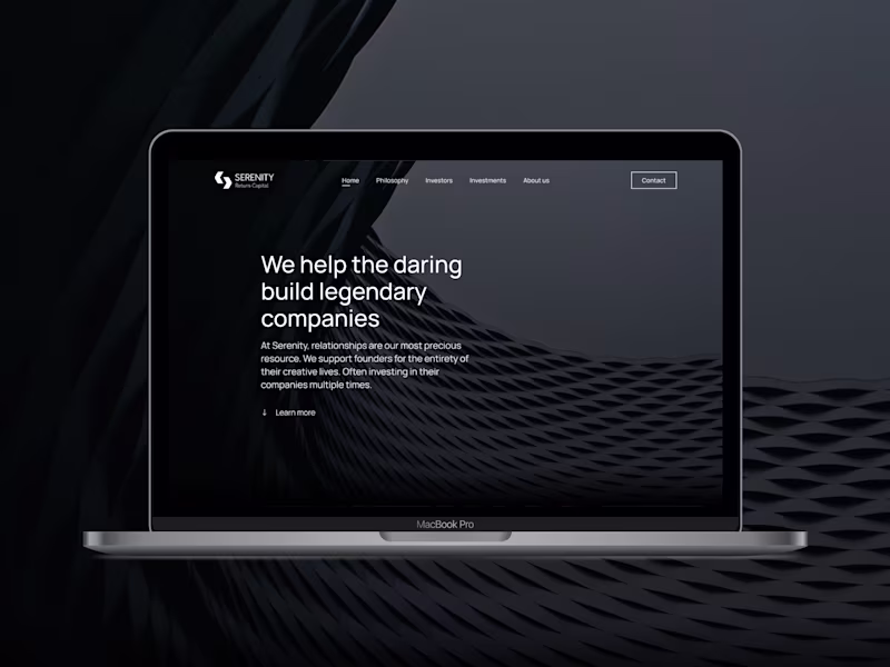 Cover image for Serenity Return Capital Landing Page