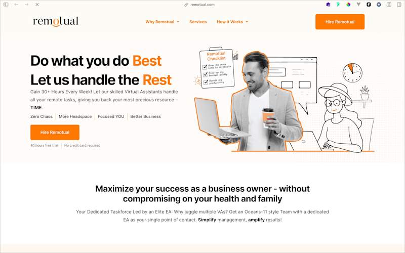 Cover image for Remotual - Website Facelift with WordPress