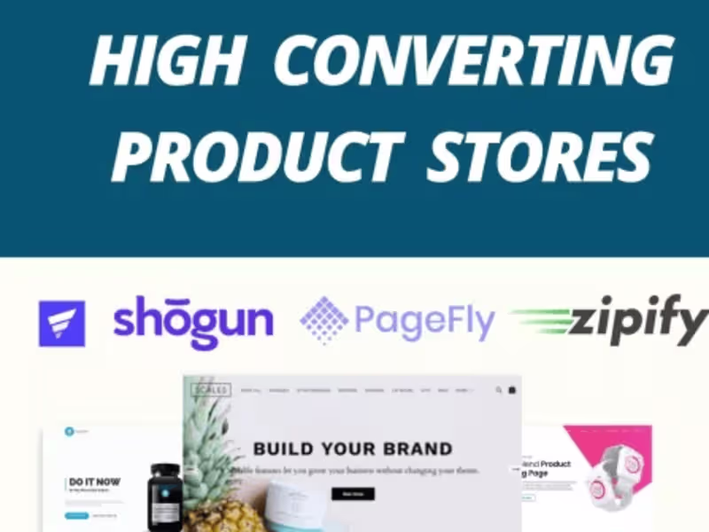 Cover image for I will design Shopify store or landing page with Shogun, Gempage