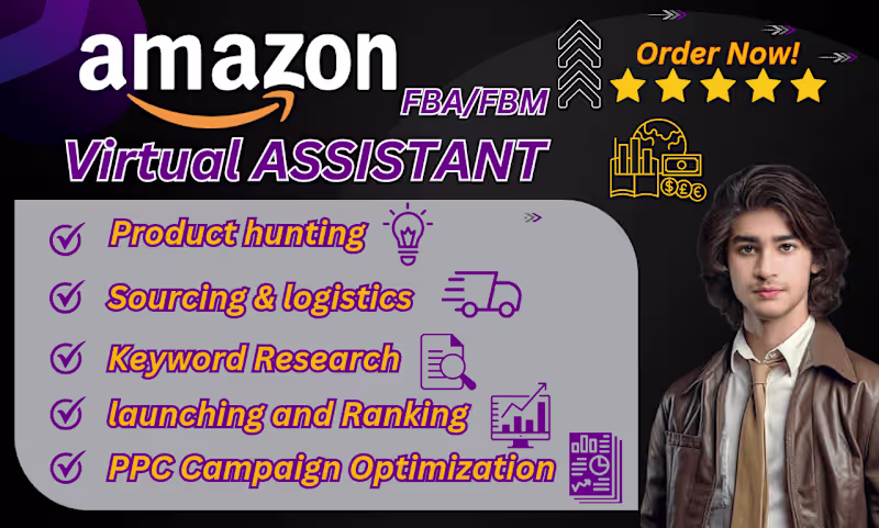 Cover image for I will be your expert amazon FBA virtual assistant