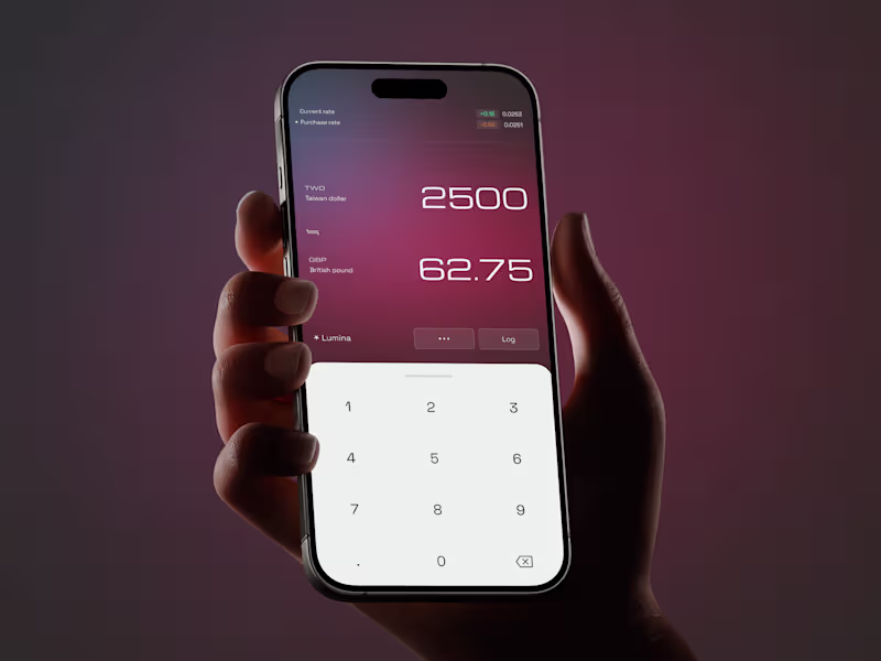 Cover image for Lumina - Currency converter app design