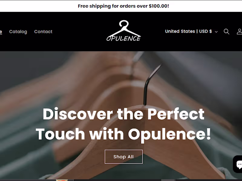 Cover image for Opulence - Premiere Clothing Brand