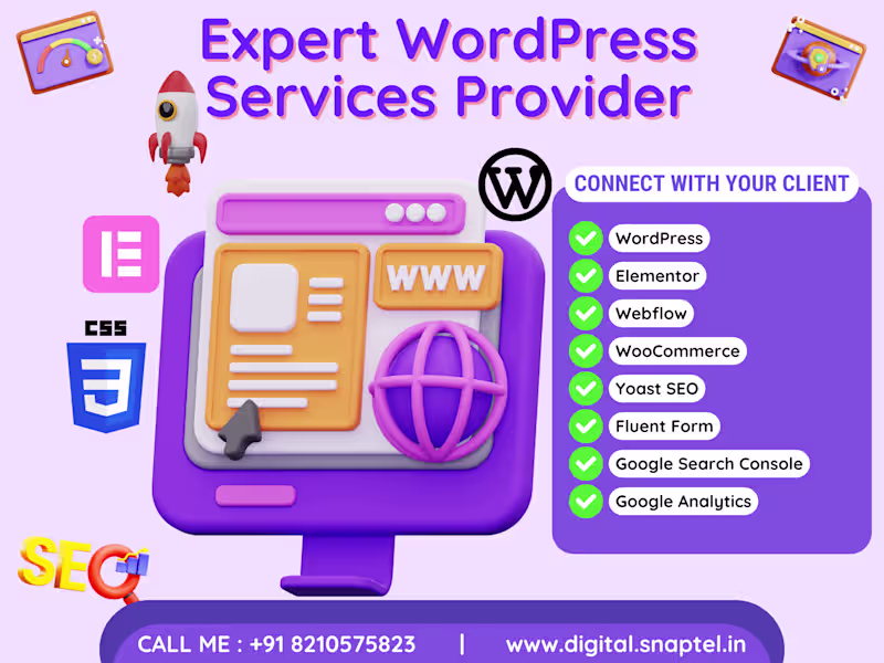 Cover image for I Will Create Fast & Responsive WordPress Website |