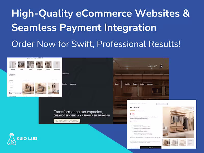 Cover image for Speedy, High-Quality eCommerce Website Development