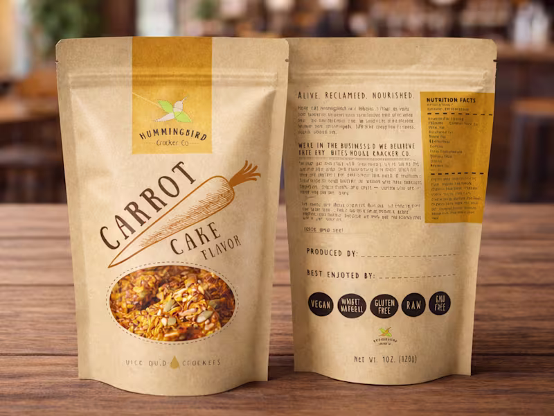 Cover image for Packaging design for Hummingbird Cracker