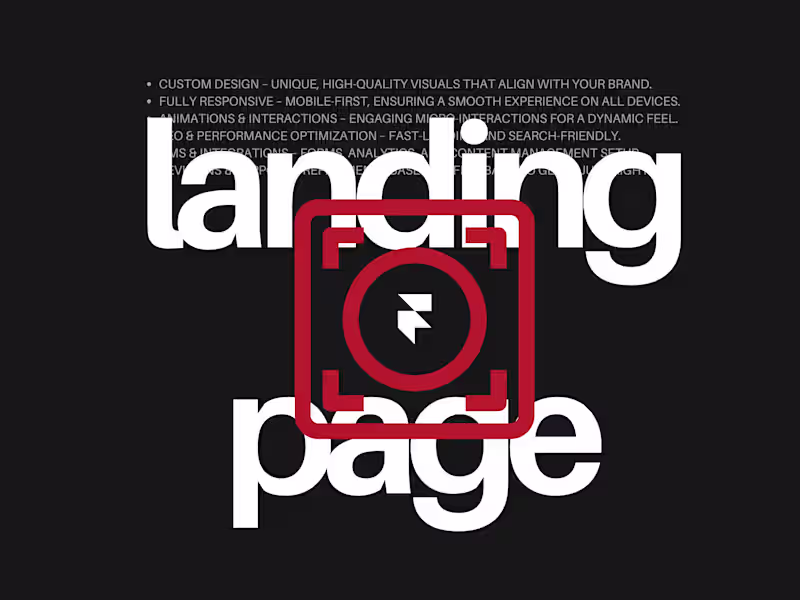 Cover image for Framer Landing Page
