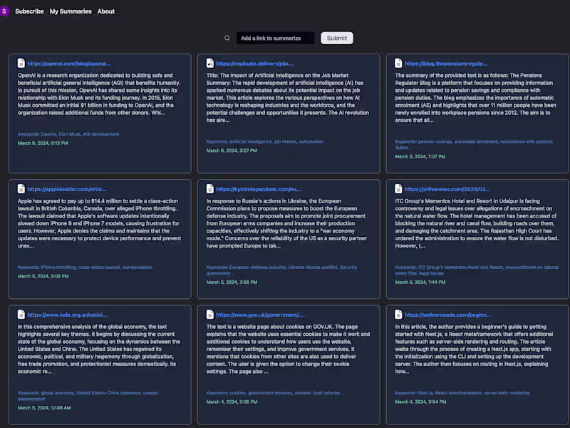 Cover image for Summarly: get quick summaries on-the-go!