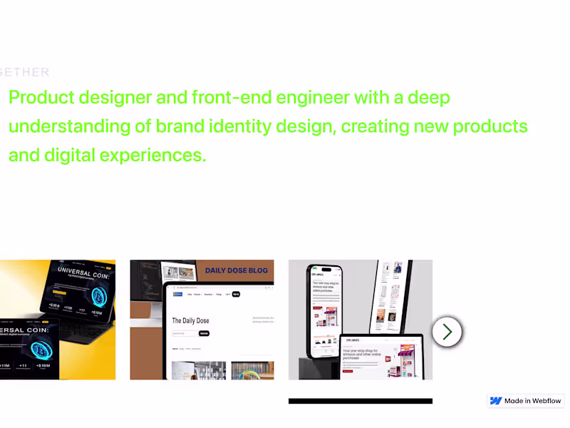 Cover image for Interactive and Motion-Rich Webflow Design