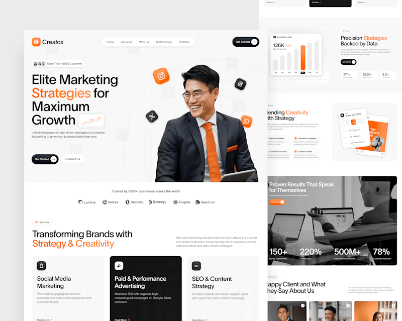 Cover image for Digital Marketing Agency Landing Page Design 