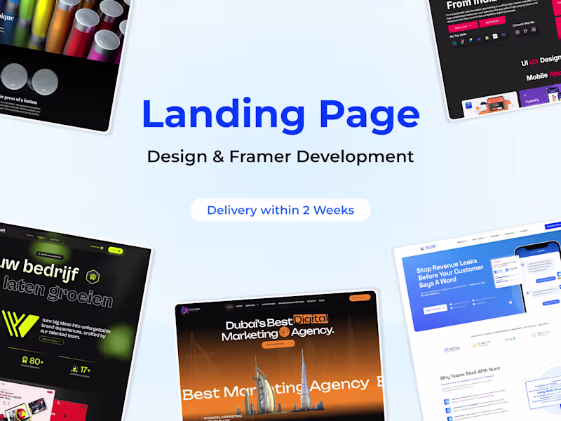 Cover image for Landing Page Design & Framer Development