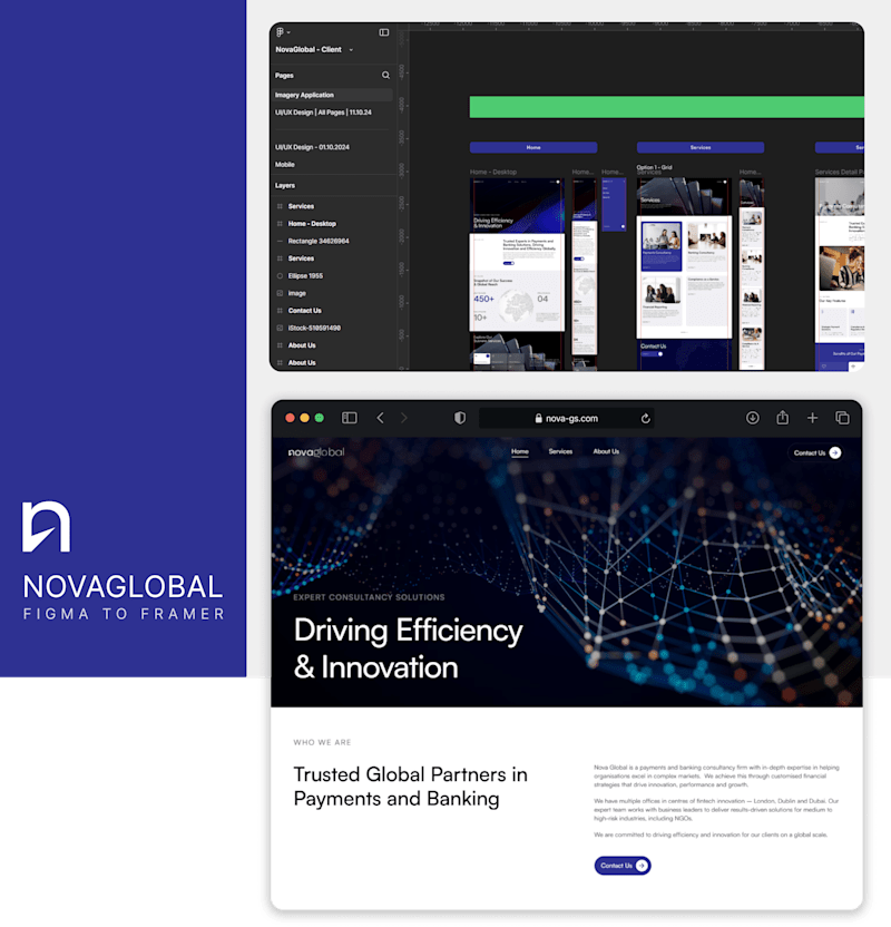 Cover image for NovaGlobal - Figma to Framer