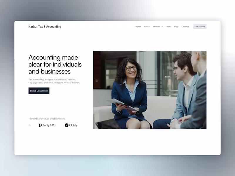 Cover image for B2B Website Design and Framer Development for Tax & Accounting 