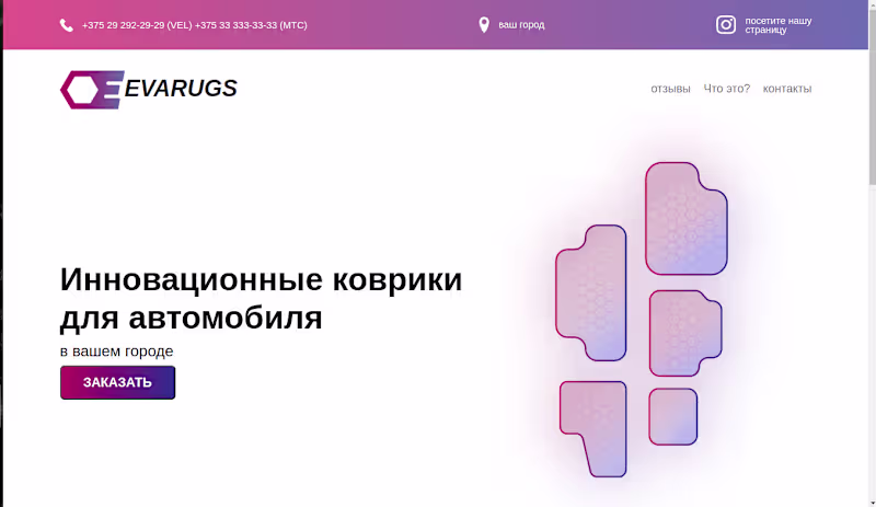 Cover image for EVARUGS innovate carpets for cars