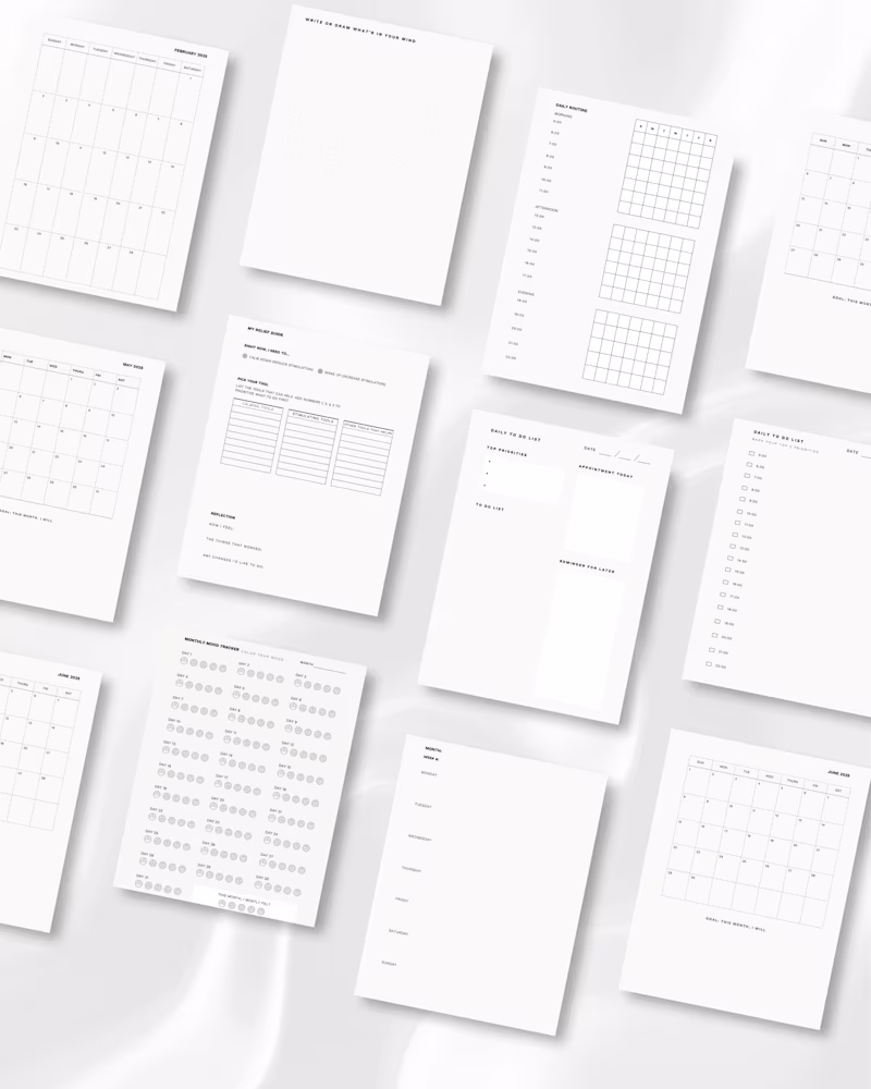 Cover image for Neurodivergent Friendly Planner Sheets