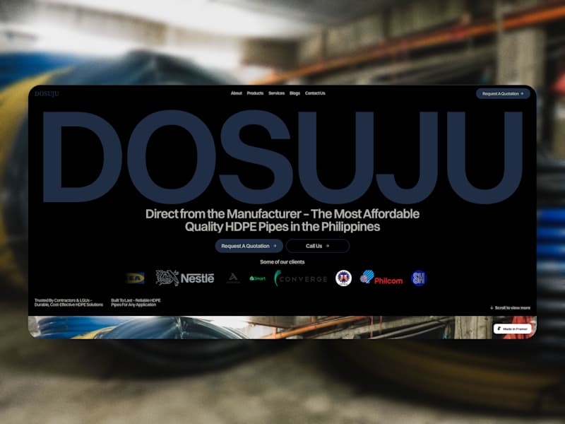 Cover image for Dosuju HDPE Pipes Philippines