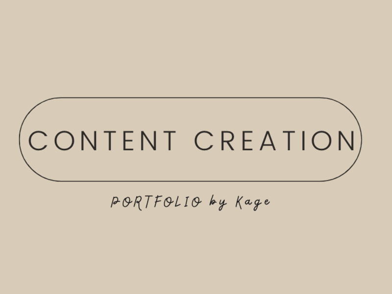 Cover image for Content Creation Portfolio