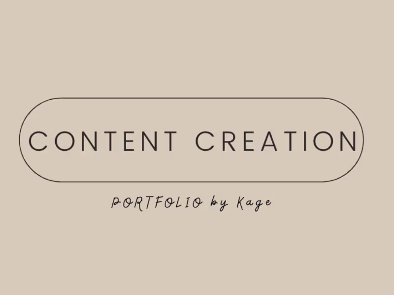 Cover image for Content Creation Portfolio