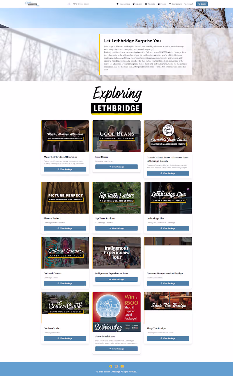 Cover image for PWA of LethbridgeTourism