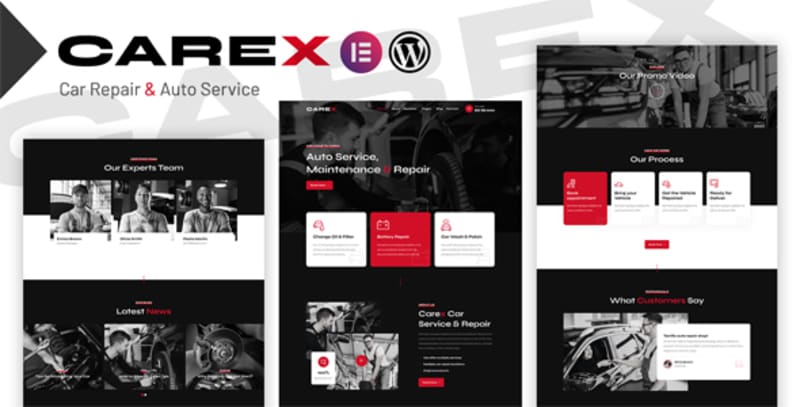 Cover image for Carex - Car Repair & Auto Service Elementor WordPress Theme
