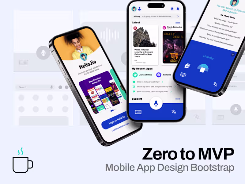 Cover image for 0 to 1 Mobile App Design & Prototyping
