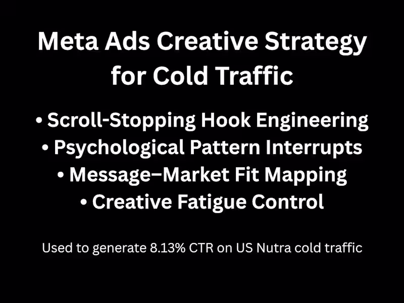 Cover image for Meta Ads Creative Strategy for Cold Traffic