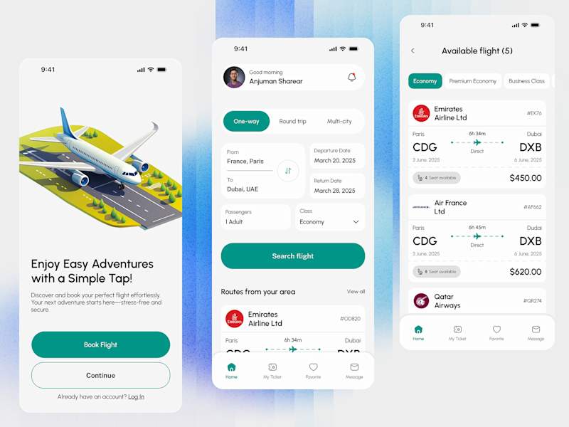 Cover image for Flight Booking App UI