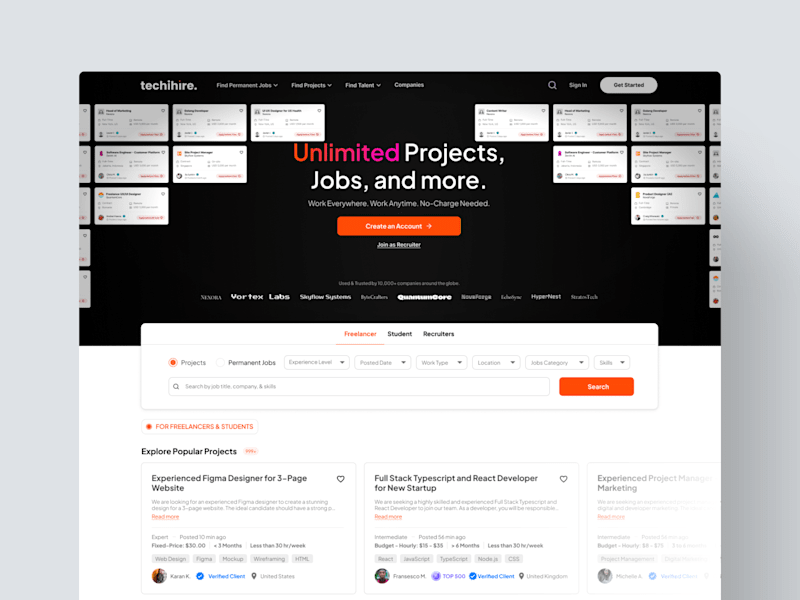 Cover image for Techihire - Landing Page