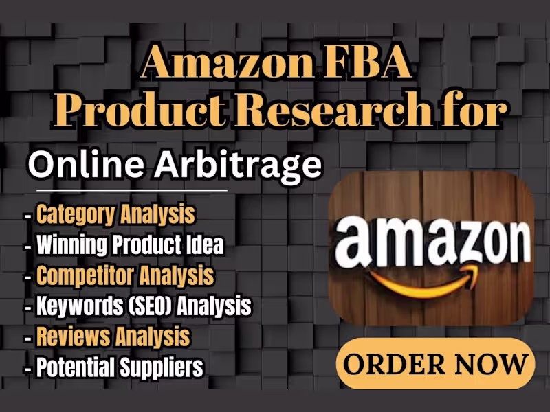 Cover image for amazon fba product research online arbitrage wholesales products
