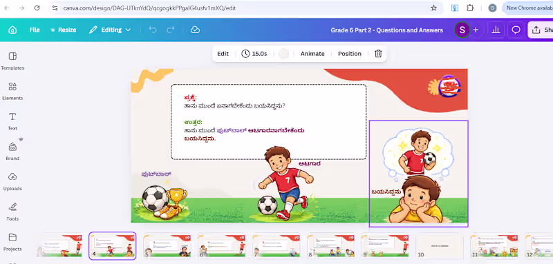 Cover image for Visual presentation of kids' school