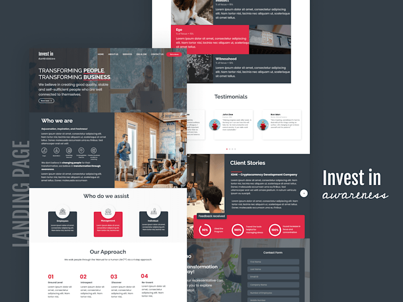 Cover image for Landing Page Design for Meditation Service
