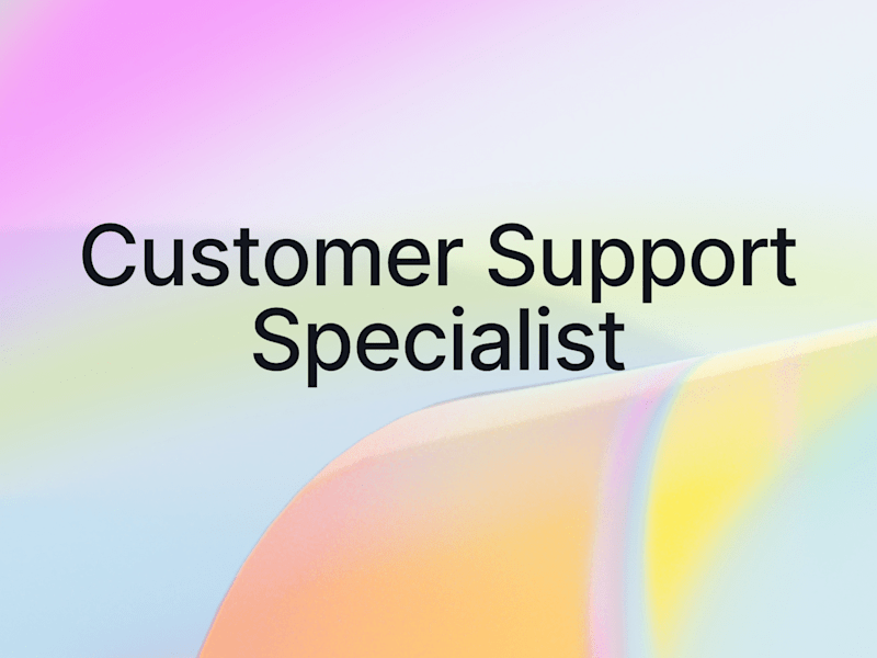 Cover image for Customer Support Specialist