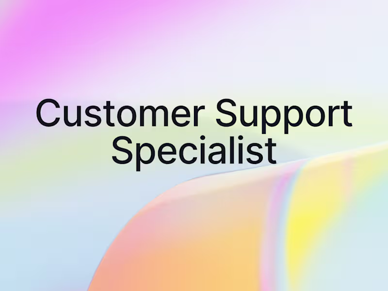 Cover image for Customer Support Specialist