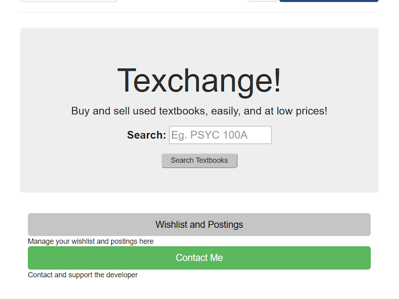 Cover image for Texchange · First App!