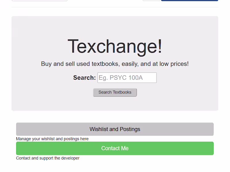 Cover image for Texchange · First App!