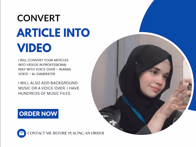 Cover image for Convert Article into Video
