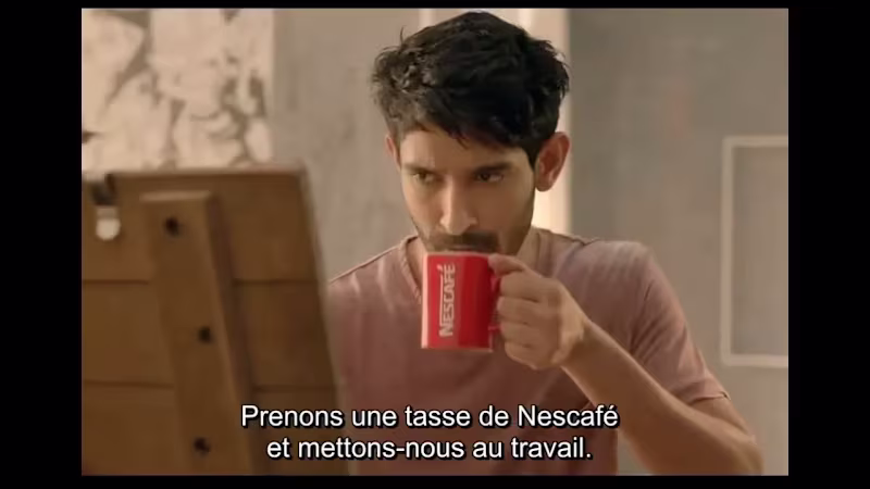 Cover image for Translation ENG to FR and Subtitling of a Nescafé Ads.
