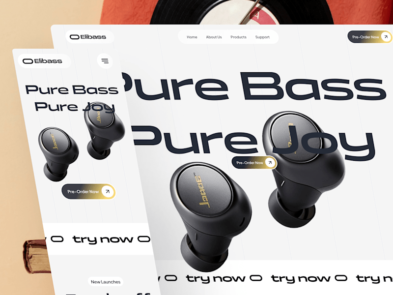Cover image for Earbuds-Product Landing Page