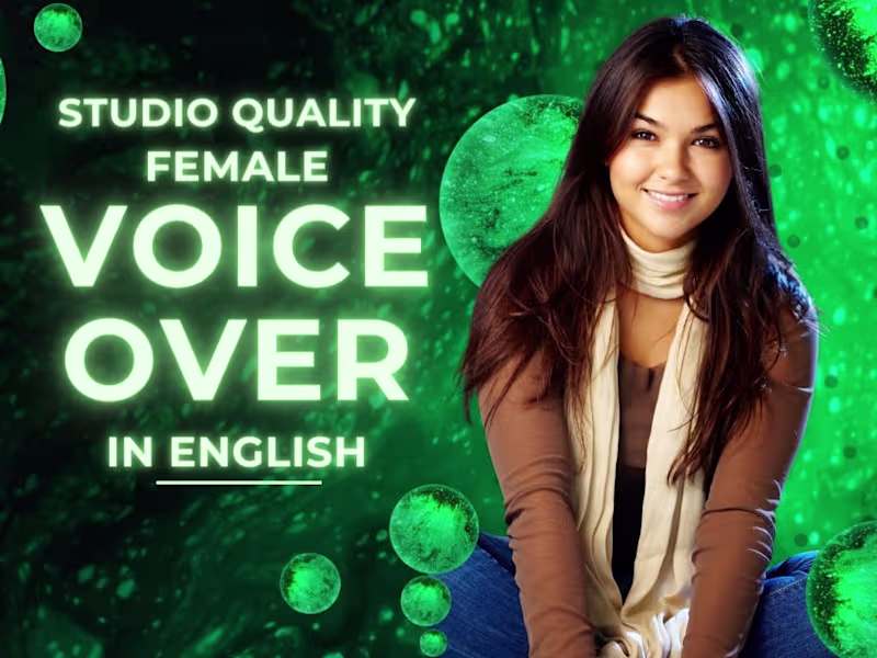 Cover image for I will record female voiceover in english