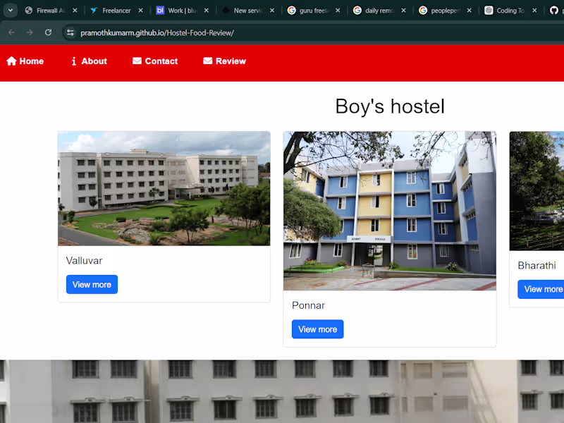 Cover image for Website for Food