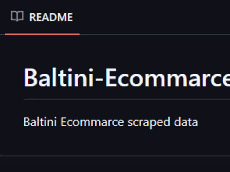 Cover image for Baltini-Ecommarce-scraped-data