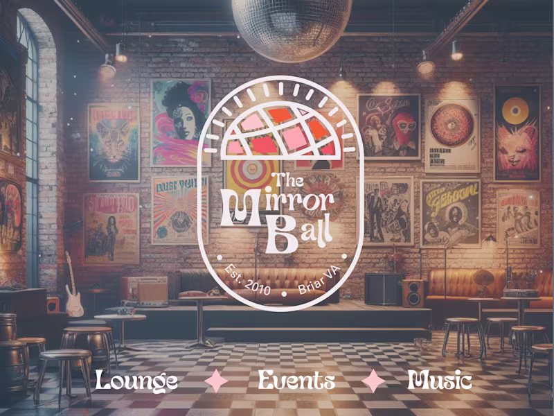 Cover image for Retro logo & branding identity for a music and events space