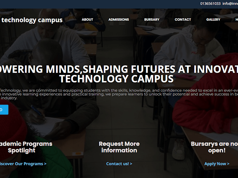 Cover image for Innovation technology WordPress website